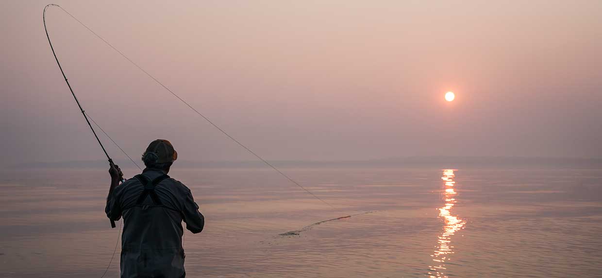 Los Barriles flyfishing as the sun goes down